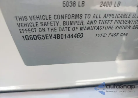 2011 Cadillac Cts Luxury из США, поврежденный, VIN 1G6DG5EY4B0144469